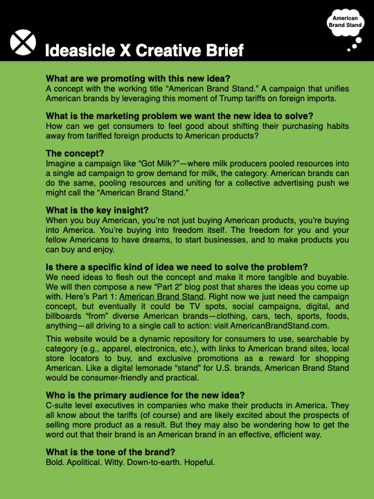  Note: our creative briefs are green because of this  study  that suggests the color green primes people to be more creative. 