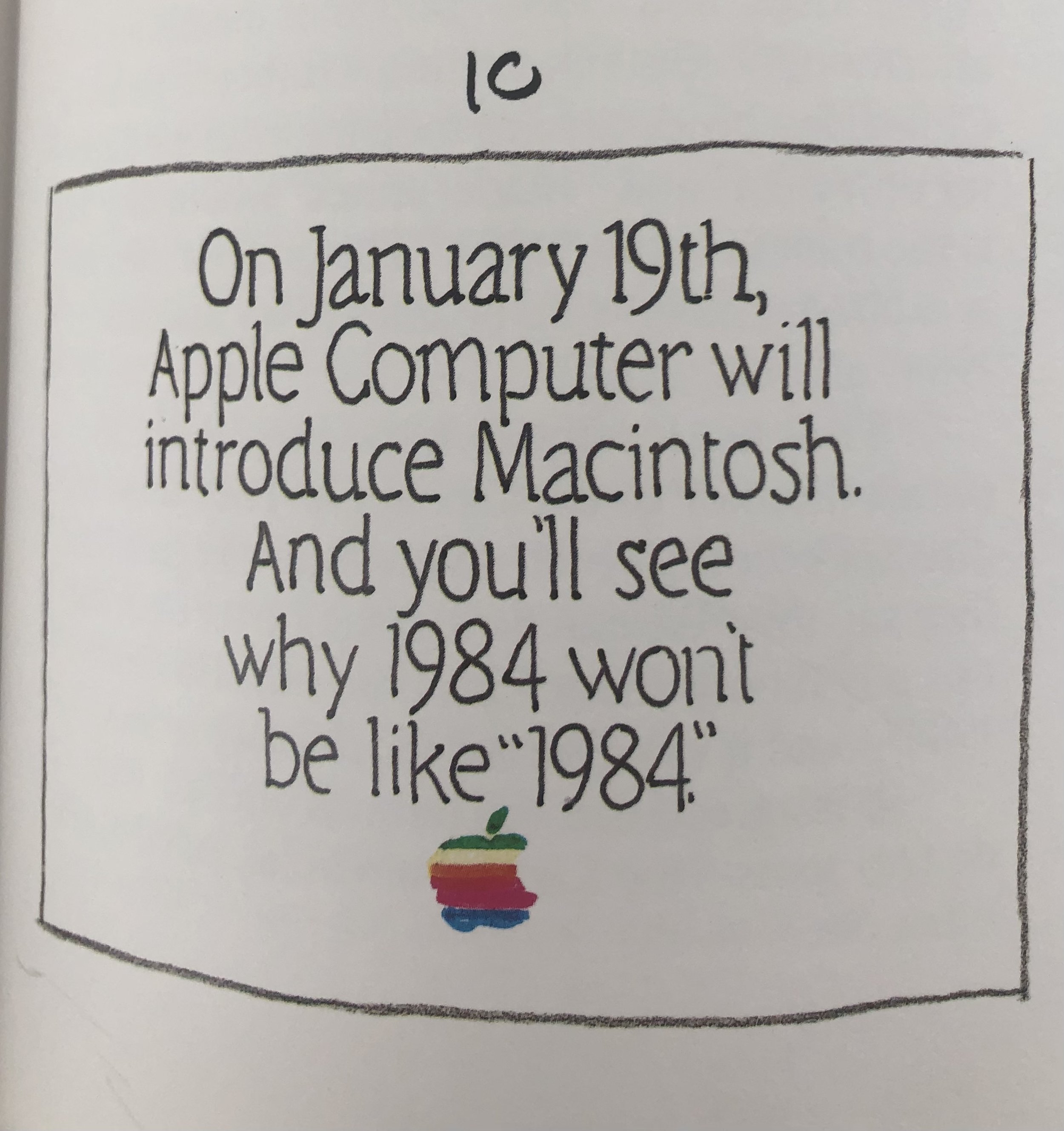 An actual Chiat Day tissue for Apple’s famous “1984” spot - thanks to Rob Schwartz for the photo.